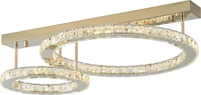 Zdjęcie produktu dla Żyrandol LED GIRONA złoto-kryształ 36W Ciepła biel 4200lm kryształ wym:70x19x50cm IP20 Zuma Line