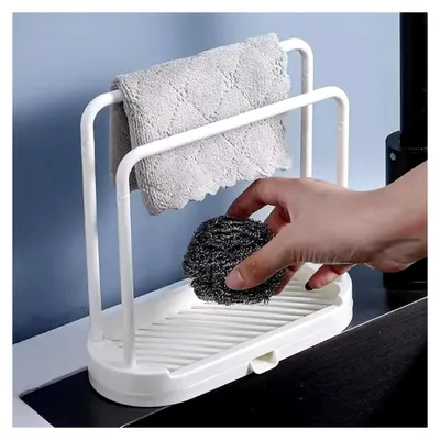Produktbild von Geschirrtuchhalter für die Küchenspüle, Organizer für das Spülbecken, Handtuchhalter, abnehmbare Schwammhalterungen