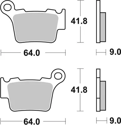 Produktbild von sbs Bremsbeläge Satz Hinten für BMW MOTORCYCLES G 791SI