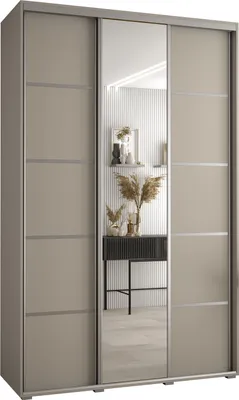 Produktbild von Kryspol Dakota 5 Schrank, drei Türen - 235,2x150x60cm - Kaschmir Silber