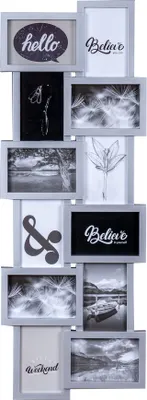 Produktbild von Bilderrahmen silber für 12 Fotos 3D Optik Galerie Fotogalerie Collage