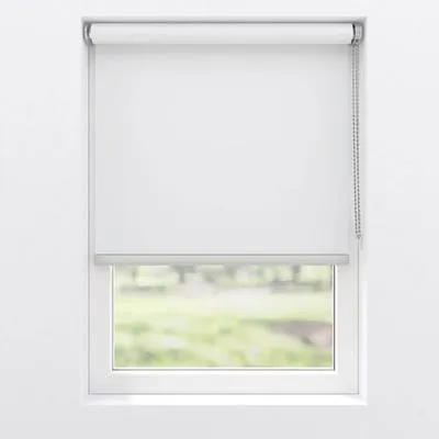 Produktbild von SOLUNA Verdunkelungsrollo colormatch V49 silber mit farblich abgestimmter Mechanik und Rückseite 105x190 cm inkl. Klemmt