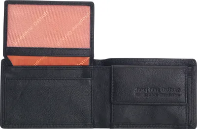 Produktbild von Josephine Osthoff Geldbörse Herren Portemonnaie Kreditkartenetui klein KleinGeldbörse Damen slim Münzbörse Geldbeutel mit Münzfach echt Leder RFID-Schutz (908)