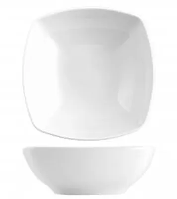 Imagen del producto de Ensaladera cuadrada de porcelana blanca, modelo Tokio, de 17,5 cm