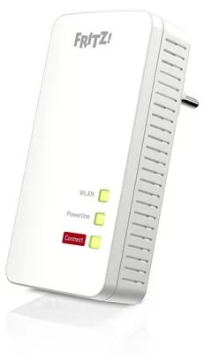 Produktbild von AVM FRITZ!Powerline 1260 Single-Adapter (1.200 MBit/s, WLAN-Access Point), Farbe:Weiß