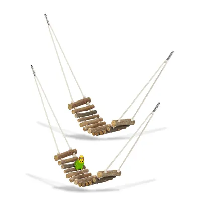 Produktbild von relaxdays 2er Set Vogelspielzeug Leiter