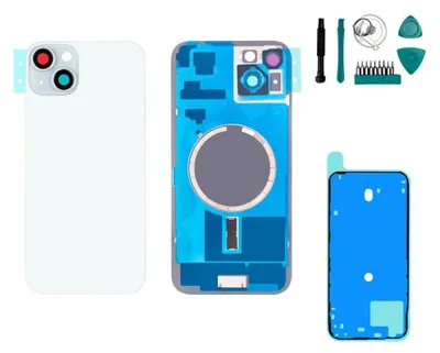 Produktbild von iPhone 15 Plus Backcover Blau - Set