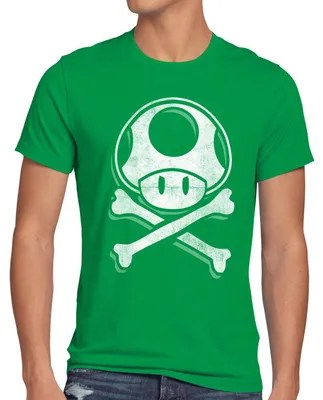 Produktbild von A.N.T. Toadskull Herren T-Shirt mario totenkopf videospiel konsole world