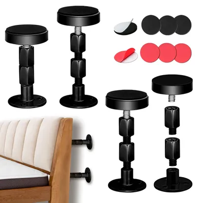 Kopfteil-Stopper für die Wand, 4 Stück, verstellbar, 3-9 cm