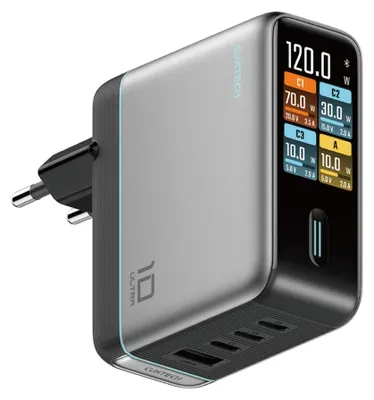 Produktbild von Cuktech AD1204U 120W Wandladegerät mit Display und USB-C-Kabel