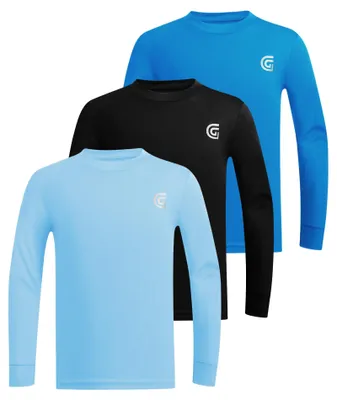 Productafbeelding van Solidchoice - 3-pack Kinder UV-shirt Jongens Lange Mouwen UPF50+