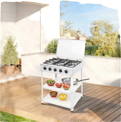 Immagine prodotto di Cucina a gas, 5 fuochi, alta efficienza energetica, BIANCO