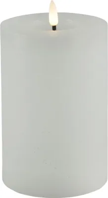 Produktbild von Countryfield LED Stumpenkerze Lyon M Weiß H15cm Rustikal Dimmbar Timer