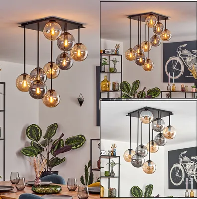 Produktbild von Fossobiubo Deckenlampe aus Metall/Glas in Schwarz