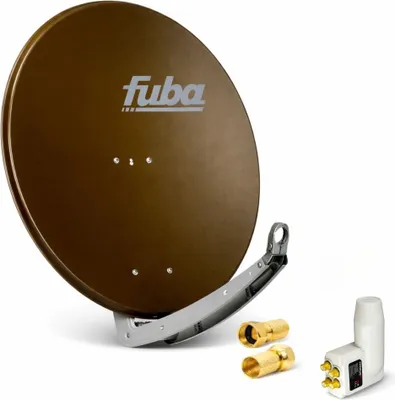 Produktbild von Fuba DAA 780 B 74x84cm Sat Schüssel Alu Braun PremiumX LNB Quad 8x F-Stecker