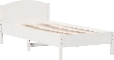 Produktbild von vidaXL Massivholzbett ohne Matratze Weiß 100x200 cm Kiefernholz