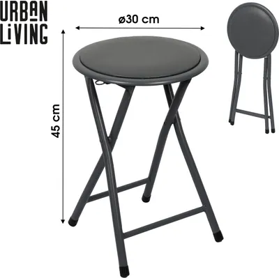 Produktbild von Urban Living Klapphocker Hocker Klappstuhl 224738 Dunkelgrau