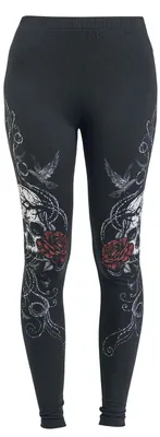 Produktbild von Black Premium by EMP Damen schwarze Leggings mit weichem Material L