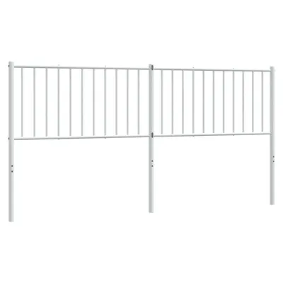 Image de vidaXL Tête de lit de rechange en métal blanc 180 cm
