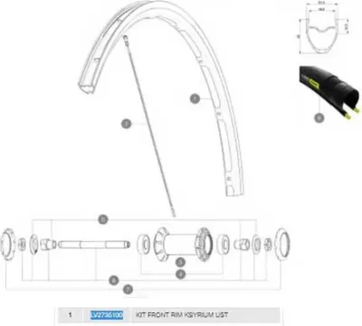 Produktbild von Mavic Ksyrium Ust Vorderradfelge Schwarz 700 - 28´´ 18H Schwarz 700 - 28´´ 18H