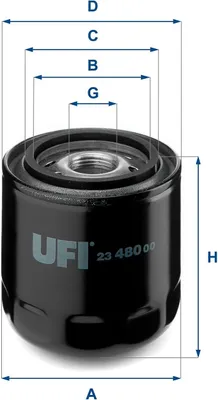 Produktbild von Ölfilter UFI 23.480.00 Filtereinsatz