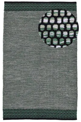 Produktbild von Baumwollteppich Kelim Mia Grün 160x230 cm | Moderner Teppich für Wohn- und Schlafzimmer