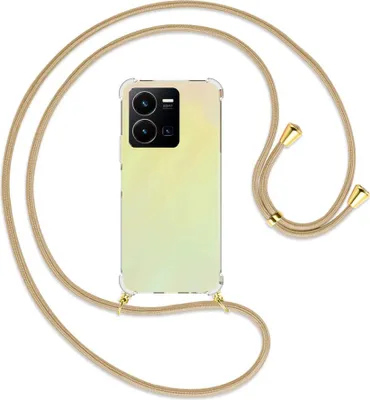 Produktbild von Handykette Backcover-Schutzhülle mit Band (Metall goldfarben) für vivo Y35 4G (6.58''), vivo Y22s - caramel