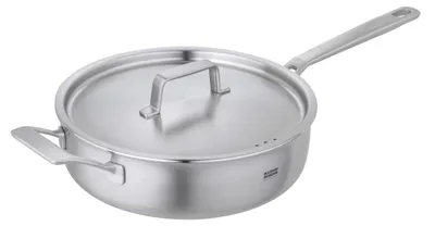 Sauteerpan 24 cm, Edelstahl, mit Deckel, induktionsgeeignet