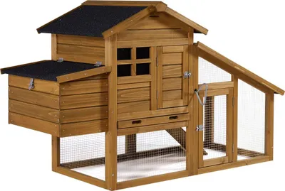 Produktbild von Hühnerstall "Clochette" mit Legenest aus Holz - Braun