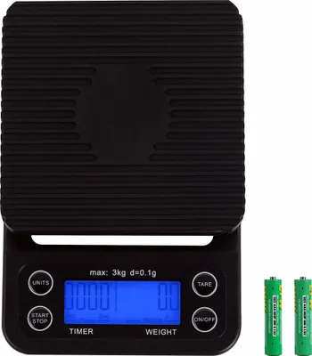 Produktbild von INF Digitale Küchenwaage / Kaffeewaage 3 kg/0.1 g Schwarz