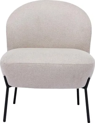 Produktbild von Miliboo - Sessel im beigen Samtdesign mit schwarzem Metall BELEY