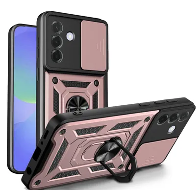Produktbild von Outdoor Panzer Hülle für Samsung Galaxy A27 mit Kameraschutz Ringhalter Rosegold