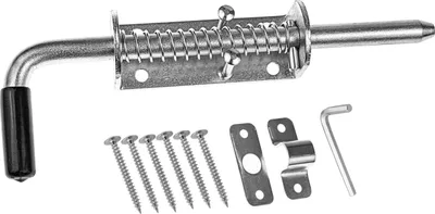 Produktbild von Torriegel Mit Feder Federriegel Verzinkt Türriegel Bolzenriegel 220Mm Bodenschieber