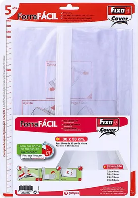 Obrázek produktu pro Samolepicí obal na knihu Grafoplas Transparent PVC 5 ks 30 x 53 cm