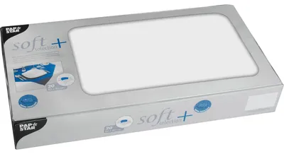 Produktbild von Mitteldecken, stoffähnlich, Vlies "soft selection plus" 80 cm x 80 cm weiss