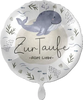 Produktbild von 18"/Ø43cm Folienballon  "Zur Taufe Alles Liebe"