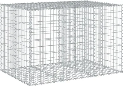 Zdjęcie produktu dla vidaXL Gabion z pokrywą 150x100x100 cm Ocynkowane żelazo