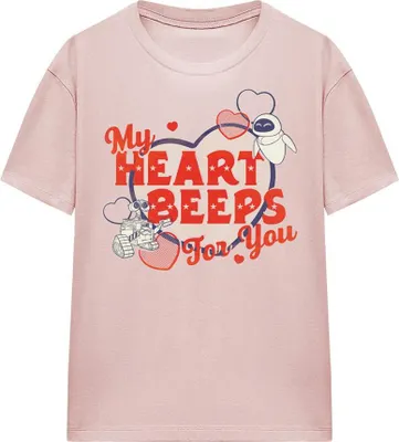Produktbild von Wall-E - "My Heart Beeps" T-Shirt für Damen TV30521 (M) (Pink)
