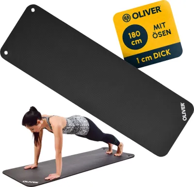 Image de Tapis de gymnastique Oliver 180 x 60 x 1 cm - anthracite