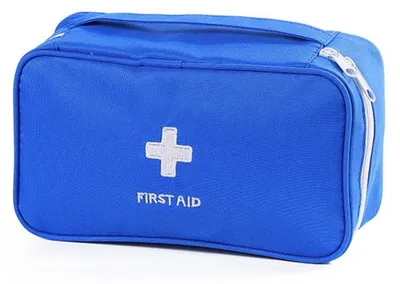 Produktbild von Notfalltasche Leer Klein Erste Hilfe Tasche Wasserdicht Tragbar Blau