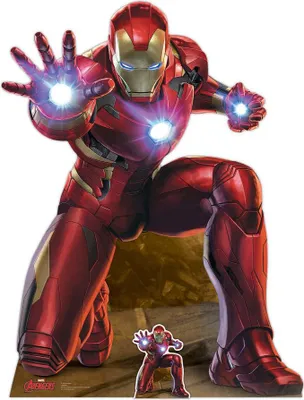 Produktbild von Avengers Pappaufsteller (Stand Up) - Marvel Legends Iron Man Repulsor Beam Blast Comic Version (133 cm)