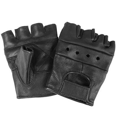 Produktbild von Biker Fingerlinge, Lederhandschuhe ohne Nieten, XXL