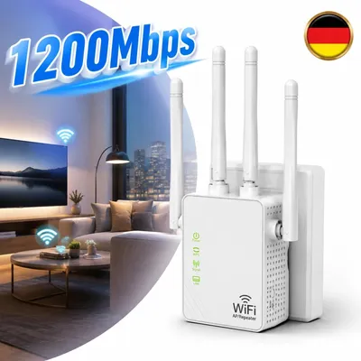 Produktbild von 1200Mbit/s WIFI Repeater WLAN Mesh Verstärker Booster Signal Extender 2,4/5,8GHz