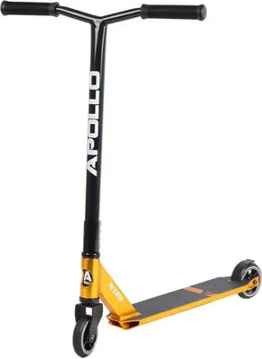 A stunt scooter is shown against a white background.