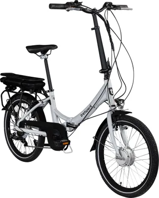 Immagine prodotto di Tretwerk Chioni E-bike pieghevole da 20 pollici, bicicletta elettrica per donna e uomo (altezza 145-175 cm), pedelec pieghevole, argento