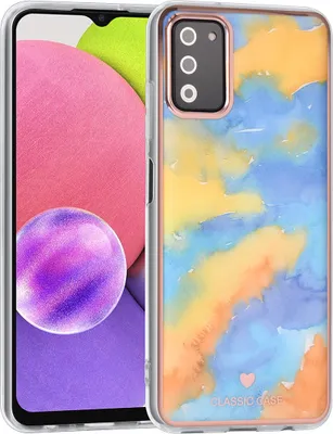 Produktbild von UNIQ Classic Case Samsung Galaxy A03s TPU Back Cover - Marble Yellow