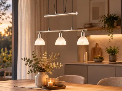 Produktbild von Trio Leuchten LED-JoJo-Pendelleuchte "Levisto" in Nickel matt, Glas alabasterfar