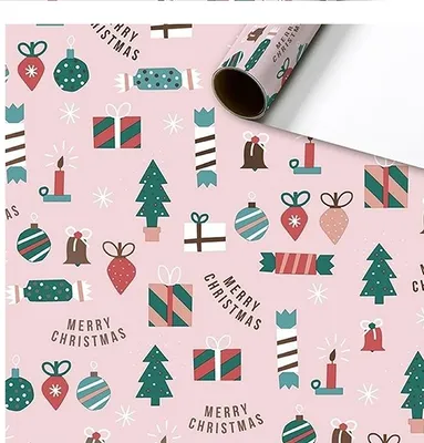 Obrázok produktu pre Baliaci papier ružový Merry Christmas