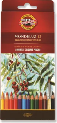 Immagine prodotto di KOH-I-NOOR 3716 Acquarellstiftetui Mondeluz - 12er Farbkartonetui
