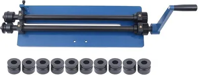 Produktbild von Sickenmaschine 460mm Rundbiegemaschine Blechbiegemaschine Rundbiegegerät Bördelmaschine mit 3 x Runde Perlensätze und 3 x Schrittsätze
